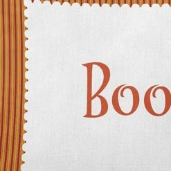 16"x16" Halloween Boo Ticking Square Throw Pillow - E By Design