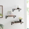 3pc Capri Wall Shelf Set With Brackets Black/Rustic - Danya B. -Home Decoration Shop GUEST 301e9886 81e1 498c 817b 8edb5b90e3f7