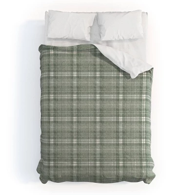 Little Arrow Design Co Fall Plaid Comforter Set Sage Green - Deny Designs 6 Little Arrow Design Co Fall Plaid Comforter Set Sage Green - Deny Designs - Image 4