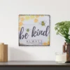 Northlight Metal Framed "Be Kind Always" Bumble Bee Decorative Canvas Wall Art 12"