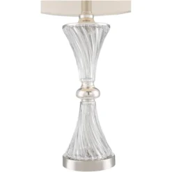 Regency Hill Luca Modern Table Lamps 25 1/2" High Set Of 2 Clear Glass With USB Charging Ports Dimmers White Fabric Drum Shade For Bedroom House Desk 11 Regency Hill Luca Modern Table Lamps 25 1/2" High Set Of 2 Clear Glass With USB Charging Ports Dimmers White Fabric Drum Shade For Bedroom House Desk -Home Decoration Shop GUEST 31dc60d0 0668 4a60 8beb b60e4d75ea2d