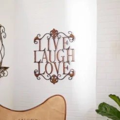28" X 21" Traditional Metal Live Laugh Love Wall Décor Brown - Olivia & May 16 28" X 21" Traditional Metal Live Laugh Love Wall Décor Brown - Olivia & May -Home Decoration Shop GUEST 323d1c83 61e3 4d95 bfe8 5f528542ba7b