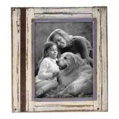 White And Brown Decorative Distressed Wood Picture Frame - Foreside Home & Garden -Home Decoration Shop GUEST 332604d4 3ad9 419e 8ce6 451865240382