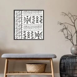 22" X 22" Botanical Sketches Pattern VIIA By Anne Tavoletti Framed Canvas Wall Art Black - Amanti Art -Home Decoration Shop GUEST 3522e19f 05eb 478c 8ae5 c0e4c7bdcbf5