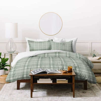 Little Arrow Design Co Fall Plaid Comforter Set Sage Green - Deny Designs 5 Little Arrow Design Co Fall Plaid Comforter Set Sage Green - Deny Designs - Image 3