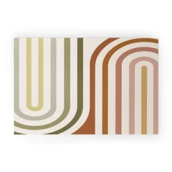 Colour Poems Bold Curvature Stripes I Looped Vinyl Welcome Mat - Society6 -Home Decoration Shop GUEST 37018a2e ab06 4801 b19d 6a17131ab3a4