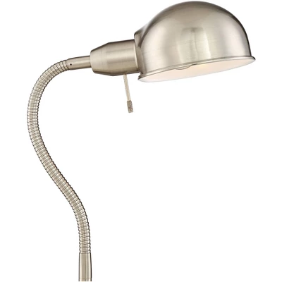 360 Lighting Ridley Modern Floor Lamp Standing 61" Tall Satin Nickel Metal Adjustable Gooseneck Arm For Living Room Reading Bedroom Office House Home 4 360 Lighting Ridley Modern Floor Lamp Standing 61" Tall Satin Nickel Metal Adjustable Gooseneck Arm For Living Room Reading Bedroom Office House Home - Image 2