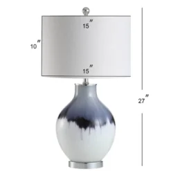 27" Glass/Metal Mia Table Lamp (Includes LED Light Bulb) Blue - JONATHAN Y -Home Decoration Shop GUEST 38e34c22 fb00 4182 bc08 c57f93f7c1d5