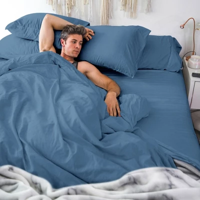 Classic Cool & Crisp 100% Cotton Percale Duvet Cover Set 3 Classic Cool & Crisp 100% Cotton Percale Duvet Cover Set