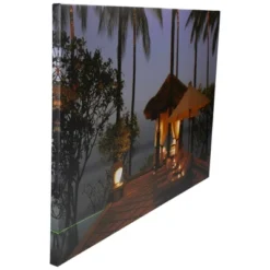 Northlight LED Lighted Tiki Hut Relaxation Scene Canvas Wall Art 23.5" -Home Decoration Shop GUEST 3c6e8503 c113 43fb 9dfa 73d5b5dcc687