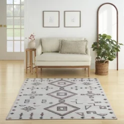 Nicole Curtis Machine Washable Series 1 Bohemian Diamond Motif Indoor Rug -Home Decoration Shop GUEST 3cb275f2 6a65 4cf3 80a7 47ecb1df2b9f