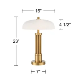 Possini Euro Design Possini Euro® Granview Desk Lamp With Glass Shade And Dual USB Ports -Home Decoration Shop GUEST 3d169126 e3ca 444a 8f37 434f85771db4