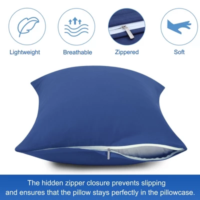 PiccoCasa Cotton Pillow Cover Cases Zippered Pillowcases 2 Pcs 8 PiccoCasa Cotton Pillow Cover Cases Zippered Pillowcases 2 Pcs - Image 6