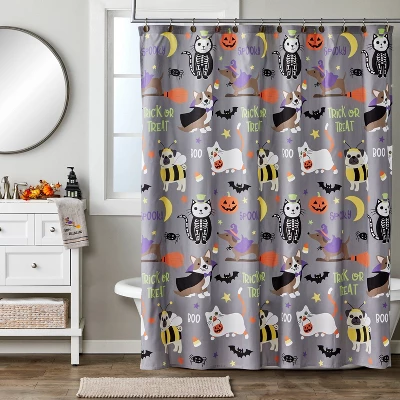 Trick Or Treat Pets Fabric Shower Curtain - SKL Home 3 Trick Or Treat Pets Fabric Shower Curtain - SKL Home