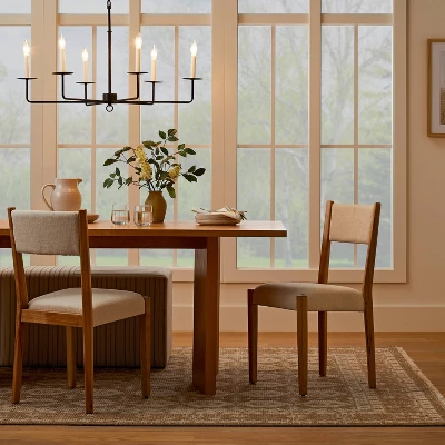 6-Light Hammered Metal Chandelier Black - Threshold™ Designed With Studio McGee 4 6-Light Hammered Metal Chandelier Black - Threshold™ Designed With Studio McGee - Image 2