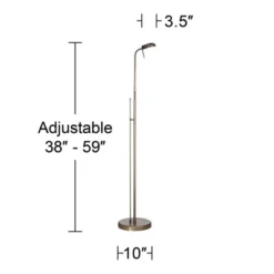 360 Lighting Regan Traditional Pharmacy Floor Lamp 59" Tall Dark Brass Metal LED Adjustable Gooseneck Head For Living Room Reading Bedroom Office 15 360 Lighting Regan Traditional Pharmacy Floor Lamp 59" Tall Dark Brass Metal LED Adjustable Gooseneck Head For Living Room Reading Bedroom Office -Home Decoration Shop GUEST 3e81e083 5597 4286 967d 177cc40fc924