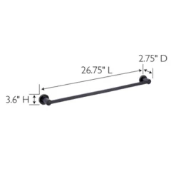 24" Eastport Contemporary Towel Bar Matte Black - Design House -Home Decoration Shop GUEST 3f1c55db b40f 40b6 949b a7e101b4a4b4