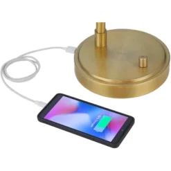 Possini Euro Design Possini Euro Vaile Desk Lamp With Dual USB Ports Warm Gold With Glass Shade -Home Decoration Shop GUEST 3f24820b a9a9 4ea9 b204 a581d0345f94