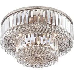 Vienna Full Spectrum Magnificence Modern Ceiling Light Flush Mount Fixture 16" Wide Brushed Satin Nickel Faceted Crystal Glass For Bedroom Living Room 11 Vienna Full Spectrum Magnificence Modern Ceiling Light Flush Mount Fixture 16" Wide Brushed Satin Nickel Faceted Crystal Glass For Bedroom Living Room -Home Decoration Shop GUEST 3fdcda3f 3a1a 402f b5c8 0158b2592b9e