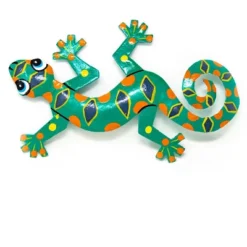 Global Crafts Eight Inch Painted Gecko Recycled Haitian Metal Wall Art -Home Decoration Shop GUEST 400b5e66 efbf 4bb1 8760 e81a62bb59c5
