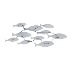 16" X 37" Metal Fish Wall Decor Blue - Olivia & May -Home Decoration Shop GUEST 40774f45 1ac2 4c05 9ac0 b0dc11ecac71