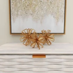 Set Of 3 Geometric 3D Star Metal Sculptures Gold - Olivia & May -Home Decoration Shop GUEST 40c85baf 23e0 4033 8c2c 8216be6c1c58