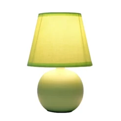 8.66" Petite Ceramic Orb Base Bedside Table Desk Lamp With Matching Tapered Drum Fabric Shade Green - Creekwood Home 12 8.66" Petite Ceramic Orb Base Bedside Table Desk Lamp With Matching Tapered Drum Fabric Shade Green - Creekwood Home -Home Decoration Shop GUEST 40d92f04 ea61 4c1c b5b2 853ca487c125