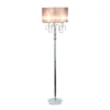 Romantic Cascading Crystal And Floor Lamp With Drum Shade Gray - Elegant Designs -Home Decoration Shop GUEST 40e98ab6 2a5c 4588 94b7 a19a573988d7