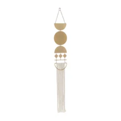 Metal Macrame Wall Decor With Fringe Detailing Gold - Olivia & May -Home Decoration Shop GUEST 458ce372 82fa 479d 9f53 b9c9abdadb89