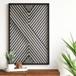 Geometric MDF Wood Wall Panel Black - Project 62™