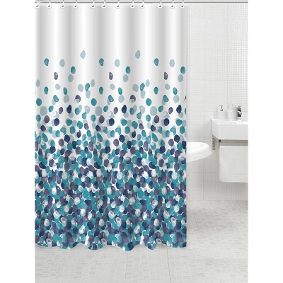 Skeena River Shower Curtain Blue - Moda At Home 3 Skeena River Shower Curtain Blue - Moda At Home