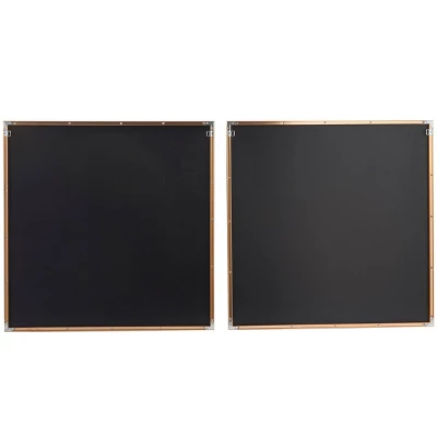 Set Of 2 Porcelain Starburst Swirl Framed Wall Arts With Gold Aluminum Frame - CosmoLiving By Cosmopolitan 7 Set Of 2 Porcelain Starburst Swirl Framed Wall Arts With Gold Aluminum Frame - CosmoLiving By Cosmopolitan - Image 5