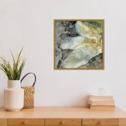 16" X 16" Abstracted Lily I By Jennifer Goldberger Framed Canvas Wall Art - Amanti Art -Home Decoration Shop GUEST 487e860a 3b68 4058 85af 899721096bbf