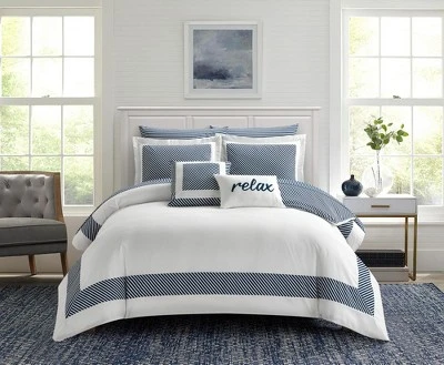 Chic Home Gibson Comforter Set Striped Hotel Collection Design Bed In A Bag Bedding - Decorative Pillows Pillowcase Sham - 7 Piece - Twin 66x90" 12 Chic Home Gibson Comforter Set Striped Hotel Collection Design Bed In A Bag Bedding - Decorative Pillows Pillowcase Sham - 7 Piece - Twin 66x90" - Image 10