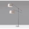 78" Manhattan Two Arm Arc Lamp Steel - Adesso -Home Decoration Shop GUEST 49d98065 be05 432e 8cff 24a1ebe71468