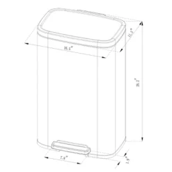 45L Rectangular Step Trash Can - Brightroom™ -Home Decoration Shop GUEST 4a2ac669 6c4c 4843 a3d3 992611e508bc