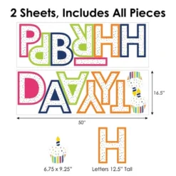 Big Dot Of Happiness Cheerful Happy Birthday - Peel And Stick Colorful Birthday Party Large Banner Wall Decals - Happy Birthday -Home Decoration Shop GUEST 4a6ba0fe 5349 47a8 b8d5 f59fd7edf540