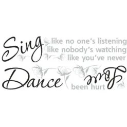 Dance Sing Love Peel And Stick Wall Decal White/Black - RoomMates -Home Decoration Shop GUEST 4ac7882c 5481 44c0 9944 153be0d59b33