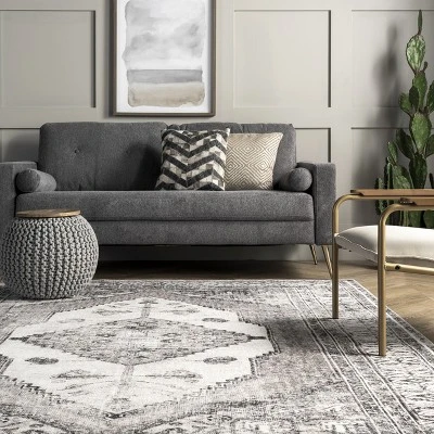 NuLOOM Gladys Machine Washable Vintage Medallion Area Rug 9 NuLOOM Gladys Machine Washable Vintage Medallion Area Rug - Image 7