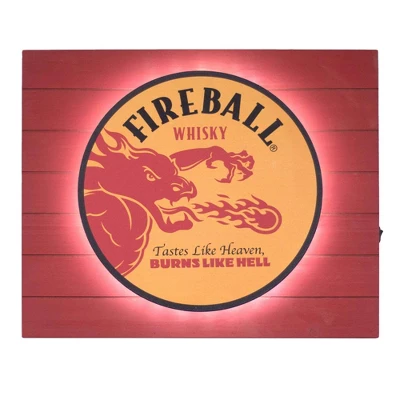 Fireball Whisky Vintage Metal Backlit LED Wall Sign - American Art Decor 8 Fireball Whisky Vintage Metal Backlit LED Wall Sign - American Art Decor - Image 6