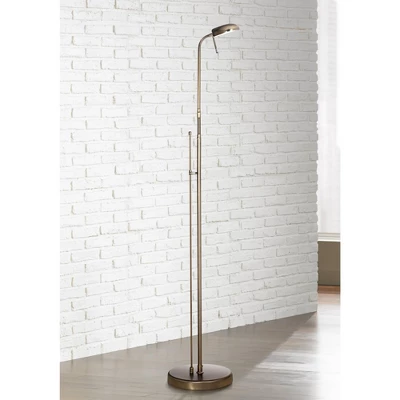 360 Lighting Regan Traditional Pharmacy Floor Lamp 59" Tall Dark Brass Metal LED Adjustable Gooseneck Head For Living Room Reading Bedroom Office 3 360 Lighting Regan Traditional Pharmacy Floor Lamp 59" Tall Dark Brass Metal LED Adjustable Gooseneck Head For Living Room Reading Bedroom Office