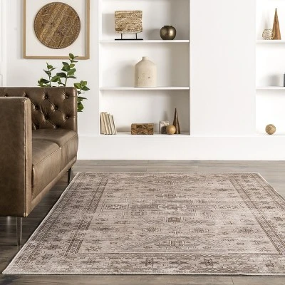 NuLOOM Amie Persian Border Machine Washable Area Rug 9 NuLOOM Amie Persian Border Machine Washable Area Rug - Image 7