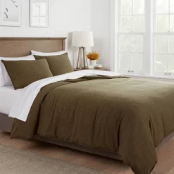 Space Dyed Cotton Linen Duvet Cover & Sham Set - Threshold™