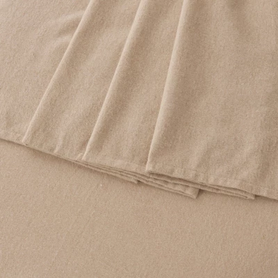 Great Bay Home Cotton Heathered Solid Flannel Sheet Set 7 Great Bay Home Cotton Heathered Solid Flannel Sheet Set - Image 5