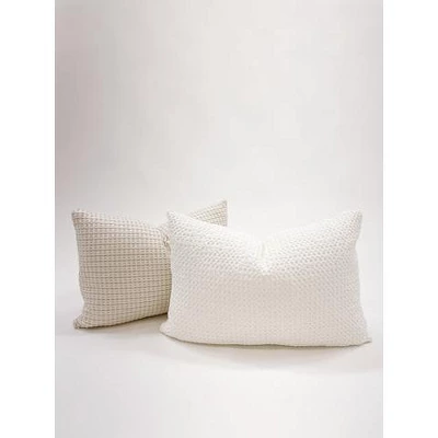 14x20 Down Alternative Cotton Waffle Weave Pillow - Anaya 7 14x20 Down Alternative Cotton Waffle Weave Pillow - Anaya - Image 5