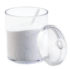 MDesign Plastic Laundry Shelf Storage Organizer Jar Holder Set, 3 Pack - Clear -Home Decoration Shop GUEST 55a63e1b 82c7 431d 8196 601d43f180cb