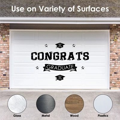 Big Dot Of Happiness Black And White Graduation Party Photo Backdrop - Wall Decals 3 Big Dot Of Happiness Black And White Graduation Party Photo Backdrop - Wall Decals