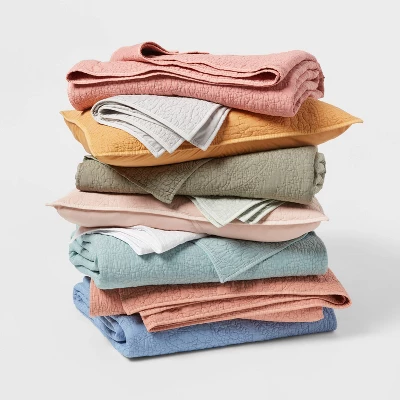 Garment Washed Paisley Stitch Quilt Bedding Collection - Threshold™ 3 Garment Washed Paisley Stitch Quilt Bedding Collection - Threshold™