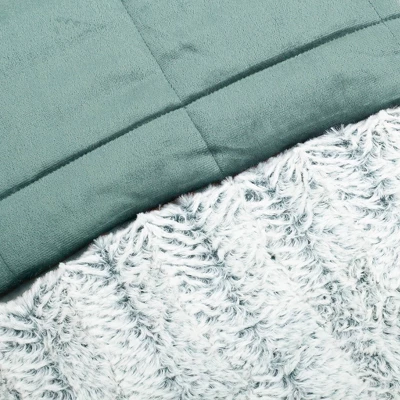 50"x60" Machine Washable Brushed Faux Fur To Mink Weighted Throw Blanket - Dream Theory 5 50"x60" Machine Washable Brushed Faux Fur To Mink Weighted Throw Blanket - Dream Theory - Image 3