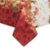 Swaying Leaves Bordered Fall Tablecloth - Red/White - Elrene Home Fashions -Home Decoration Shop GUEST 5bde5b9d 6754 4894 ac84 024aa2f1cd4f